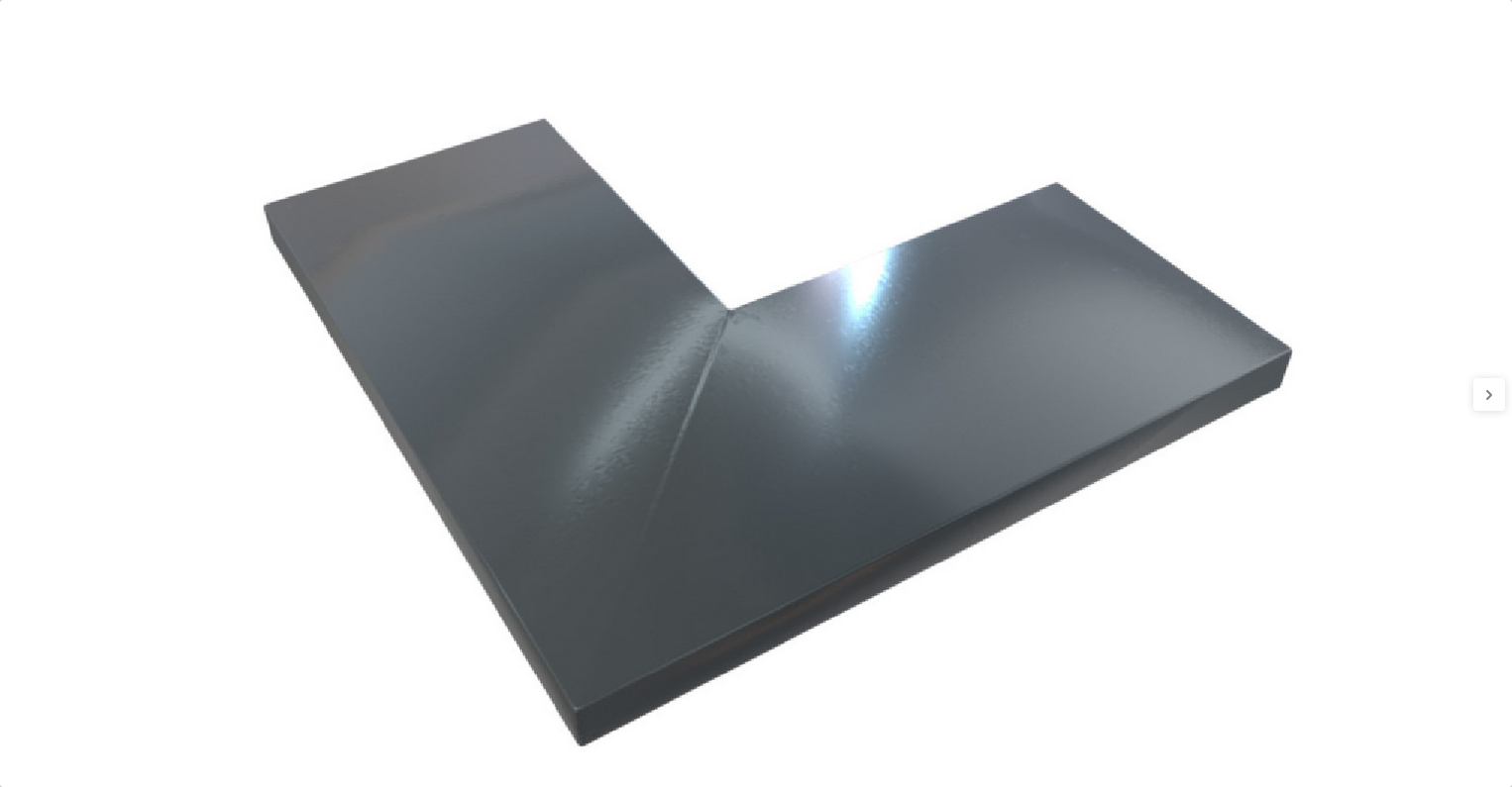 ANGLE 90° POUR COUVERTINE GRIS ANTHRACITE RAL 7016