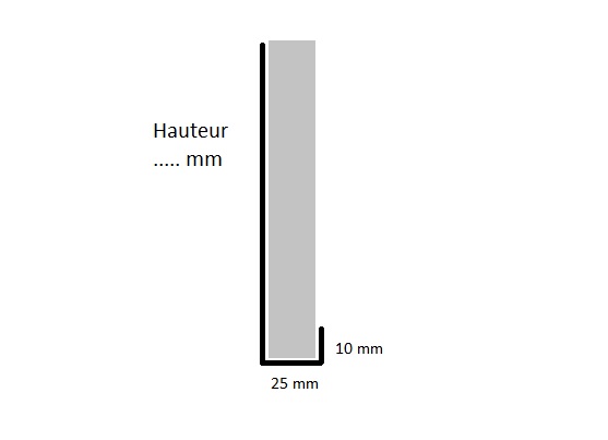 BANDEAUX EN "U" GRIS ANTHRACITE RAL 7016 – Image 2